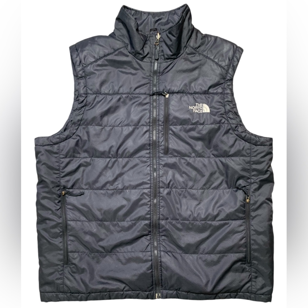 The North Face Mens Black Puffer Vest XL Quilted Full Zip Outdoor Gilet